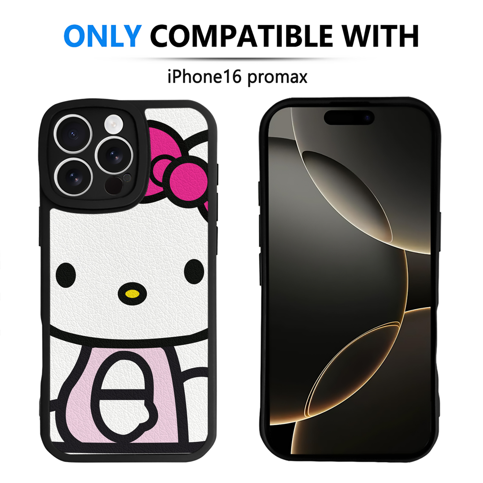 （画像用） Hello Kitty ハローキティ 【iPhone 16シリーズ対応】シリコンスマホケース（レザー調） 材質：シリコン